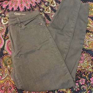 GAP SAGE GREEN HIGH WAISTED TRUE SKINNY JEANS